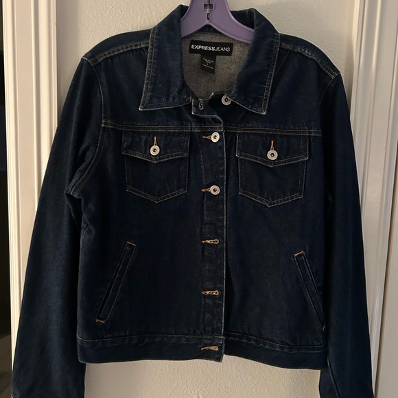 Express Jackets & Blazers - Express Dark Indigo Jean Jacket